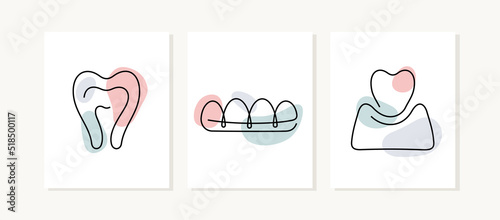Dental health one line posters.