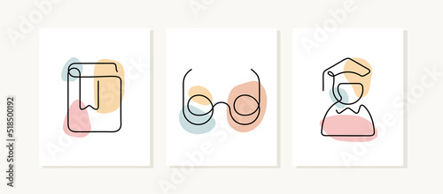 Education one line posters.