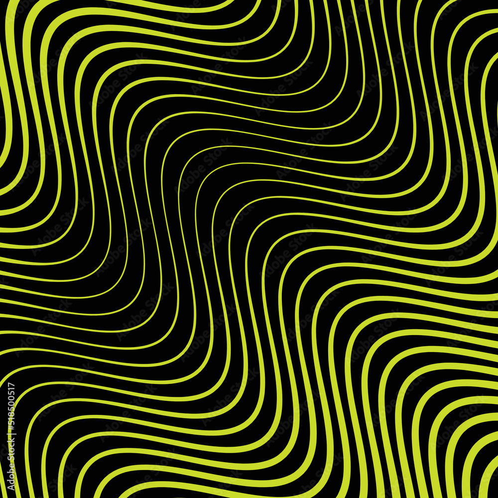 Black and yellow line wave background