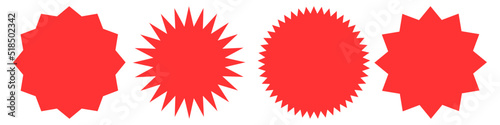 Sale sticker vector icon set. price tag illustration sign collection. quality mark symbol. starburst logo.