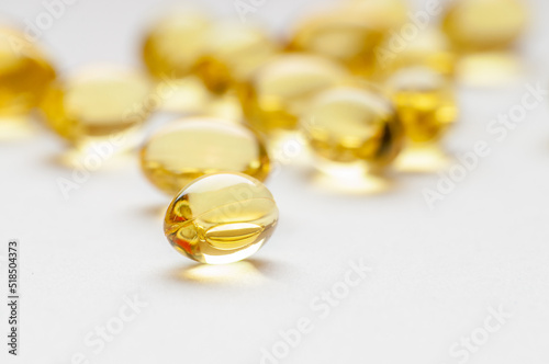 gelatin capsules with medicine photo