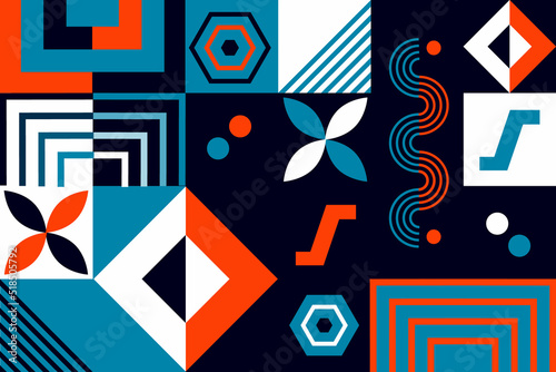 abstract background, a pattern of geometric shape. the modern element is a circle, a line in the style of minimalism. for print. banner, web, business ideas. vector art illustration.