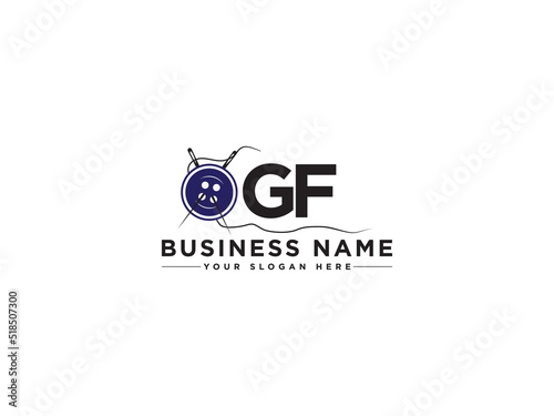 Abstract GF Logo Icon, Creative Gf g f Logo Letter Vector Image Design For your tailor shop