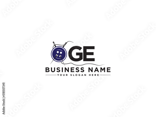 Abstract GE Logo Icon, Creative Ge g e Logo Letter Vector Image Design For your tailor shop