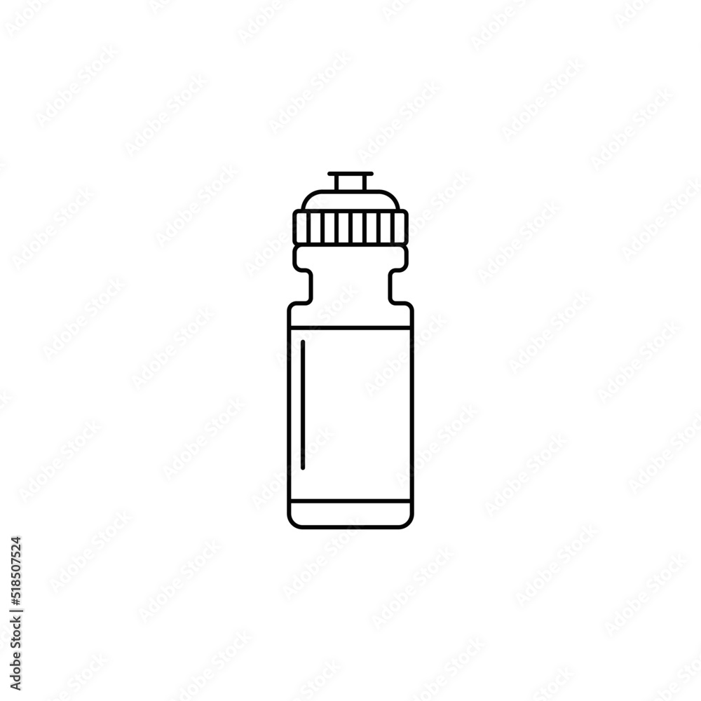 water bottle icon in line style icon, isolated on white background water bottle icon in line style icon, isolated on white background
