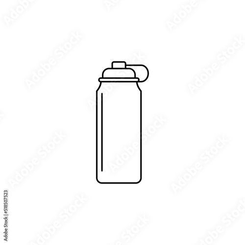 Sport drink bottle icon in line style icon, isolated on white background
