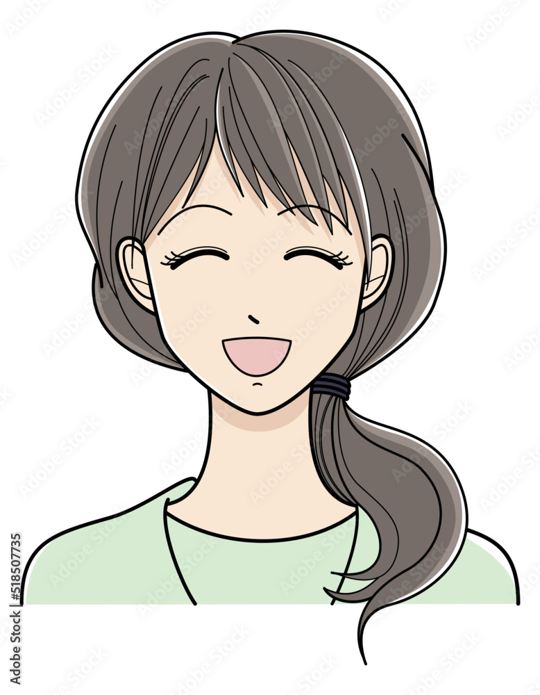 笑っている女性 笑っている女性