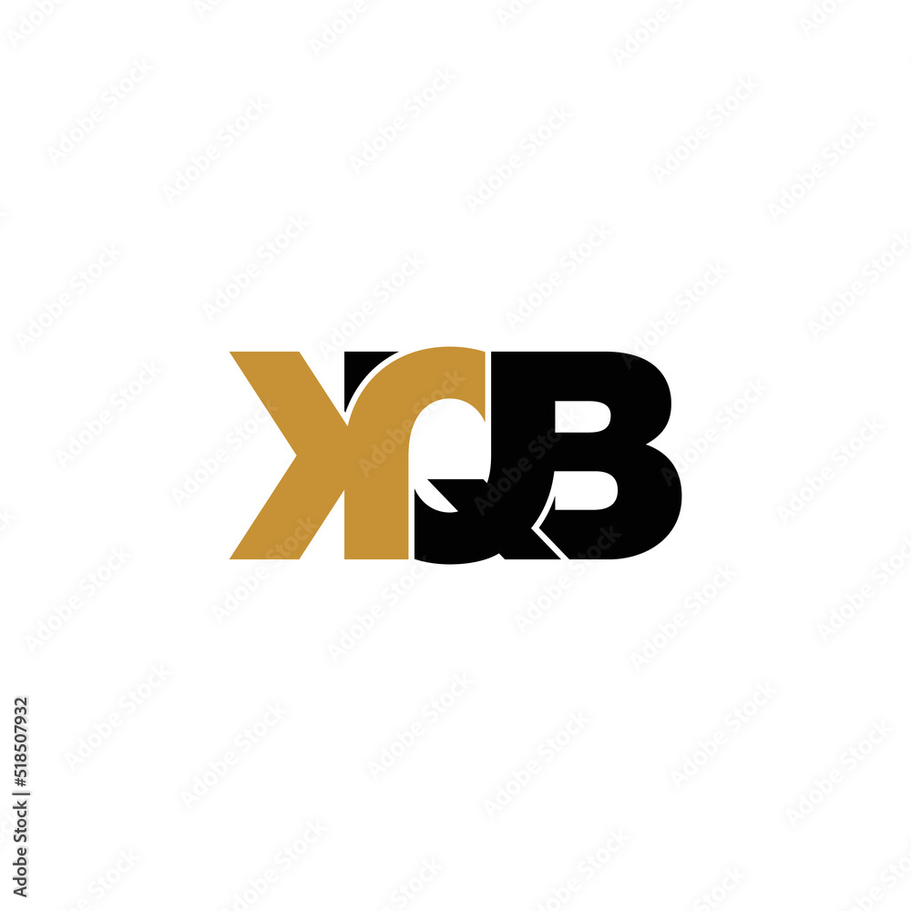 KQB letter monogram logo design vector