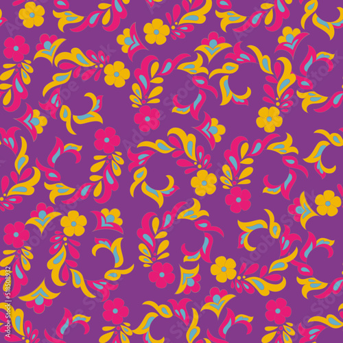 Seamless pattern with flowers. Vector Floral Illustration