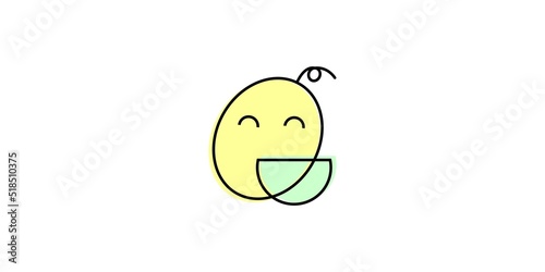 Unique and cute laughing baby illustration design