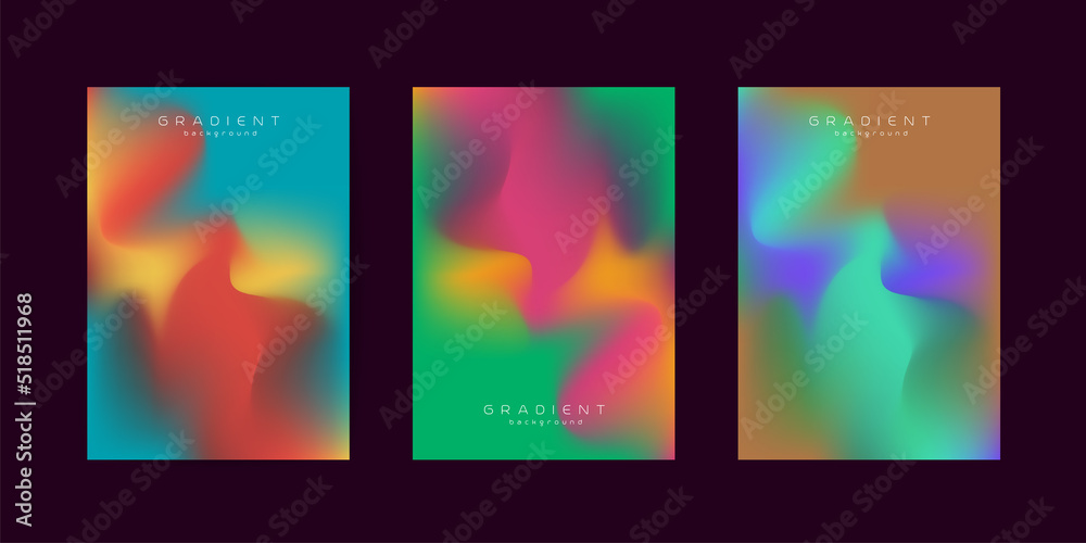 Abstract gradient Fluid Background trendy and gradient Curve shapes of bright rainbow colorful style in Vector, Illustration design