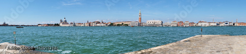 Wenecja, zabytki, podróż, laguna, gondola, Europa, Italia, Widok na Wenecję od strony wyspy Giudecca, panorama © minigraph
