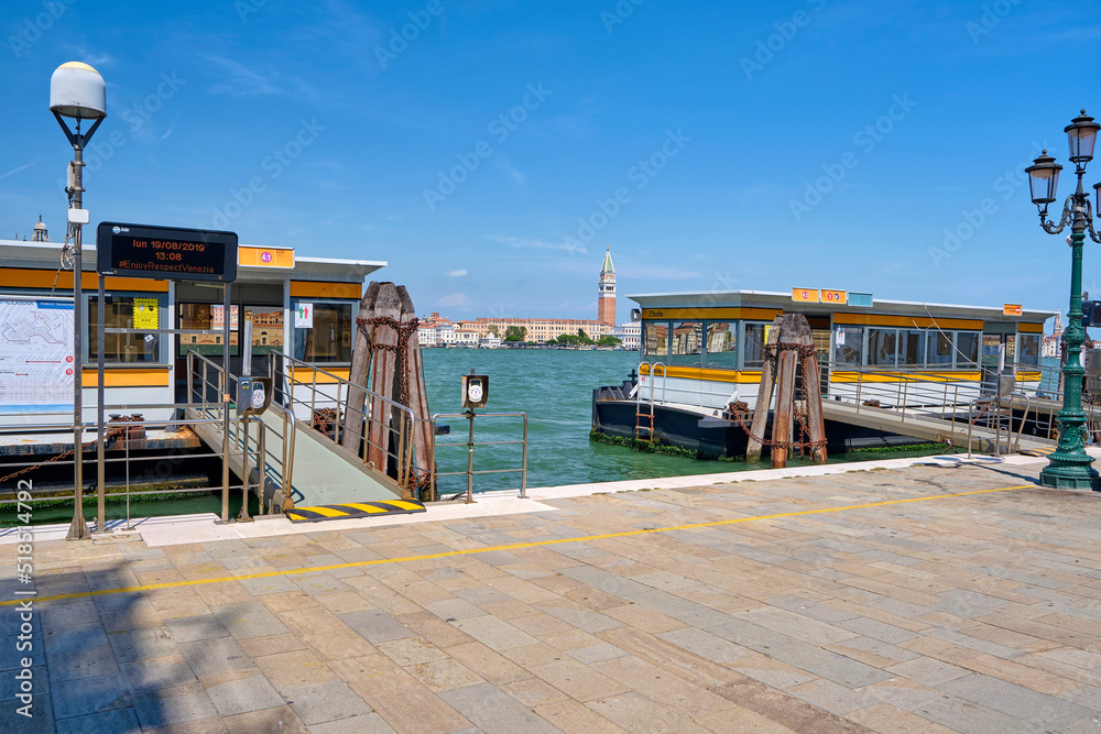 Wenecja, zabytki, podróż, laguna, gondola, Europa, Italia, Widok na Wenecję od strony wyspy Giudecca - obrazy, fototapety, plakaty 