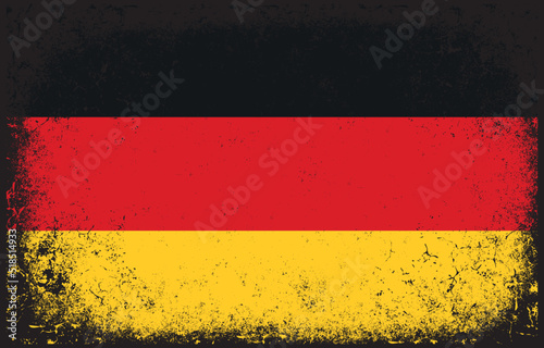 Old dirty grunge vintage germany national flag illustration © ghinan