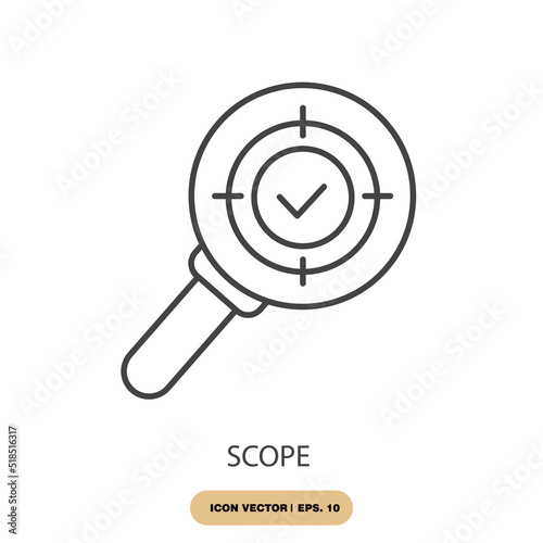 scope icons  symbol vector elements for infographic web