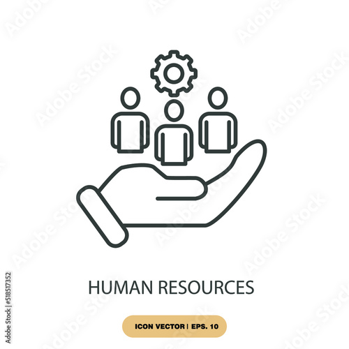 human resources icons symbol vector elements for infographic web