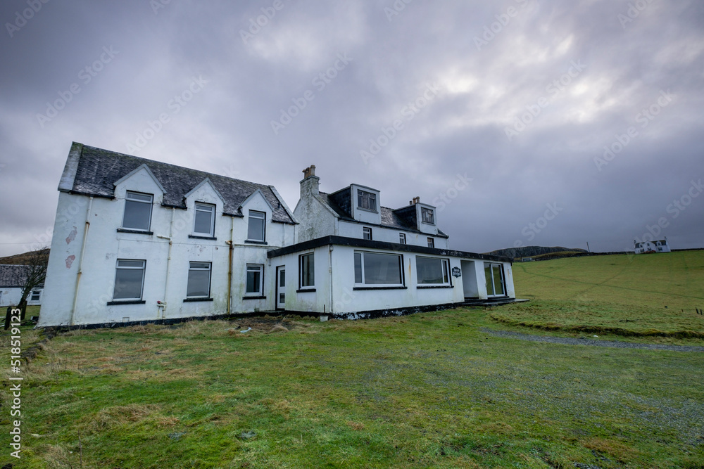 viejo hotel abandonado, Duntulm, Skye, Highlands, Escocia, Reino Unido viejo hotel abandonado, Duntulm, Skye, Highlands, Escocia, Reino Unido