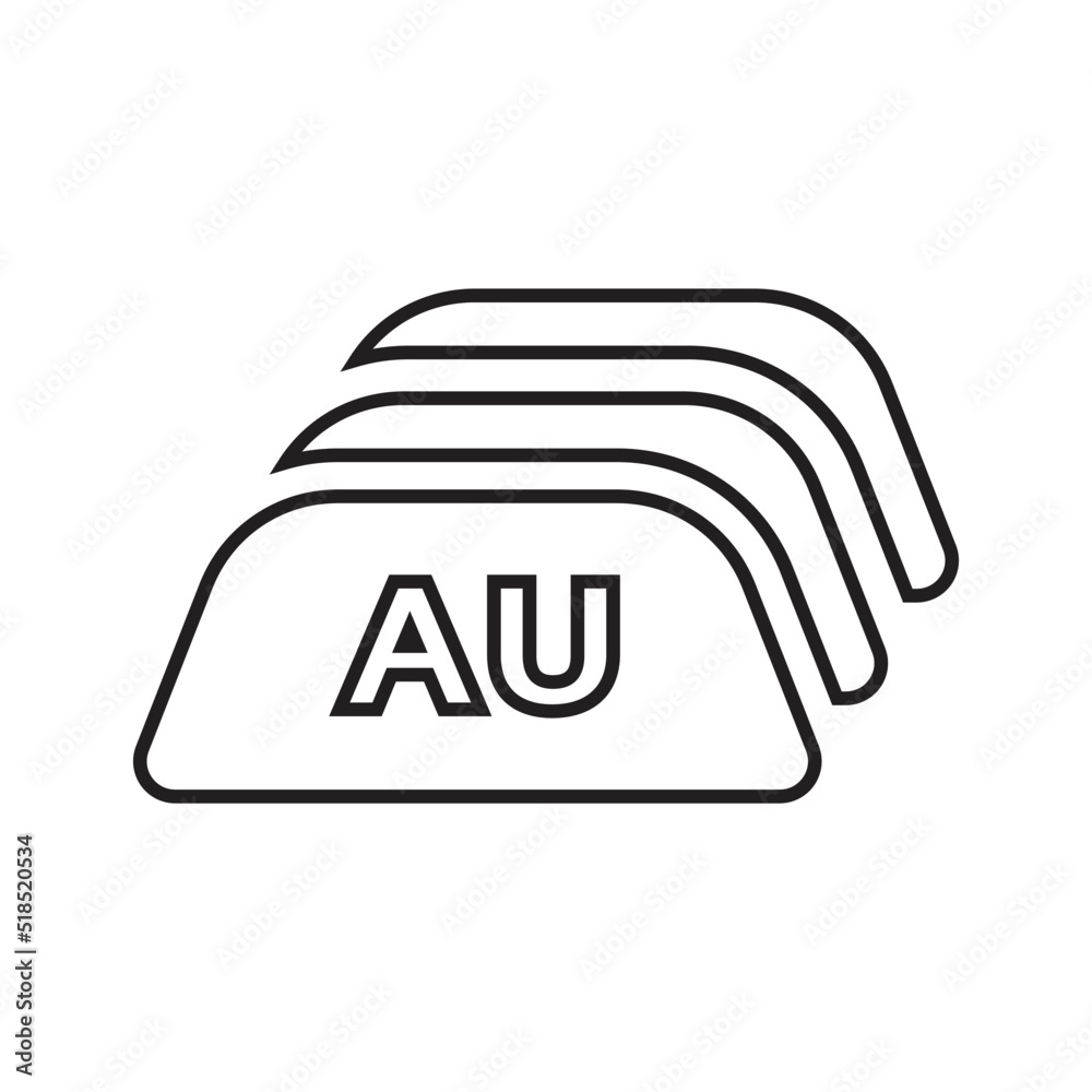 Funds gold, rich, golden bricks outline icon. Line art vector. Funds gold, rich, golden bricks outline icon. Line art vector.
