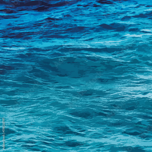 Ocean view vector graphic, pool, sea background, holiday blue water