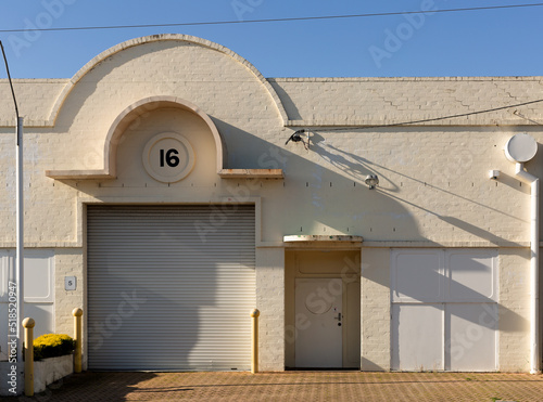 Interesting industrial building with large rollerdoor photo