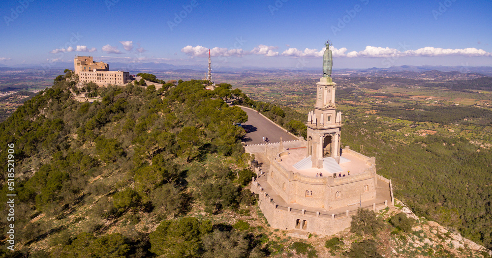 monumento a Cristo Rey, 1934, Santuario de Sant Salvador, Felanitx, Mallorca, balearic islands, Spain