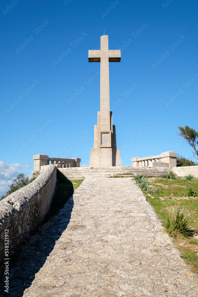 cruz del Picot, 1957, Santuario de Sant Salvador, Felanitx, Mallorca, balearic islands, Spain cruz del Picot, 1957, Santuario de Sant Salvador, Felanitx, Mallorca, balearic islands, Spain