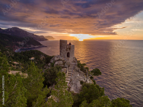 Torre des Verger, Mirador de ses Ànimes, Banyalbufa, Paraje natural de la Serra de Tramuntana, Mallorca, balearic islands, Spain photo