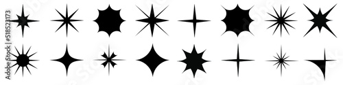 Sparkles icon Vector set. Star element illustration sign collection. photo