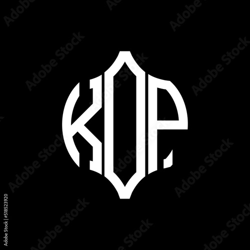 KOP letter logo. KOP best black background vector image. KOP Monogram logo design for entrepreneur and business.
 photo