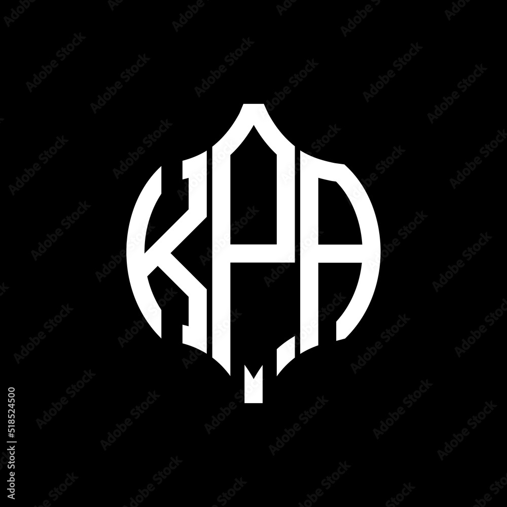 KPA letter logo. KPA best black background vector image. KPA Monogram