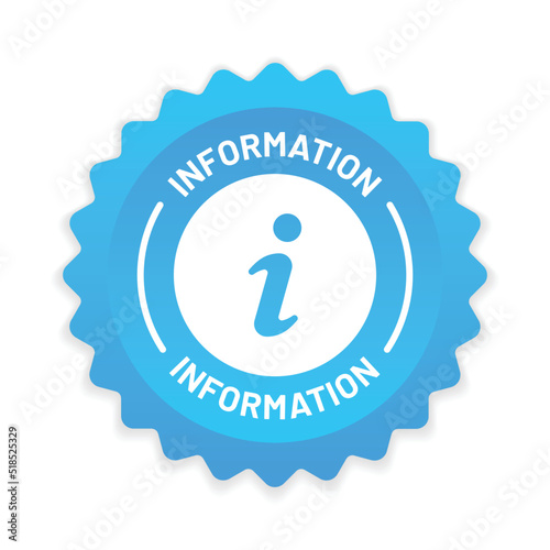 Information badge label vector illustration.