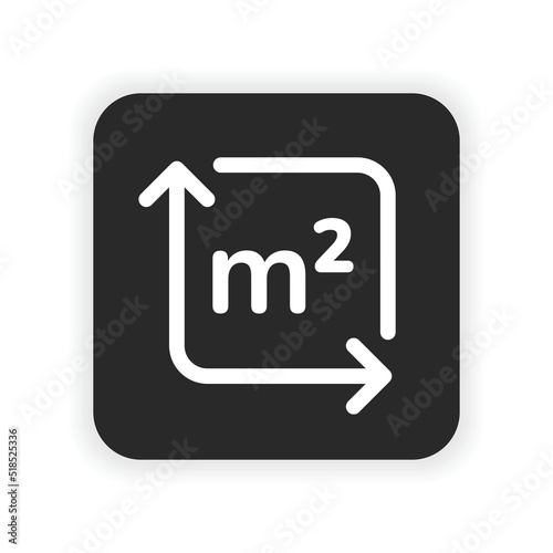 Symbol m2 vector square icon illustration. photo