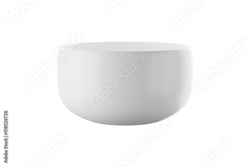 white ceramic cup or mug on white background. 3D rendering