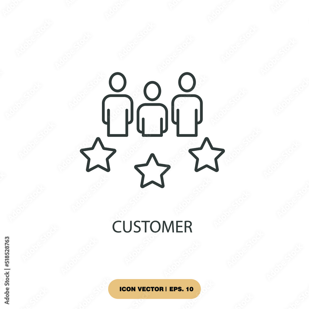 customer icons  symbol vector elements for infographic web