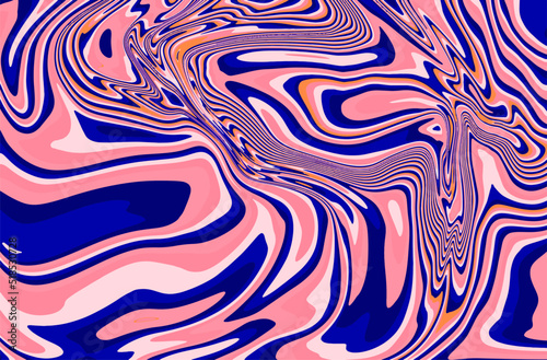 The 1970s-style wavy retro background in a psychedelic bright acidic colors.