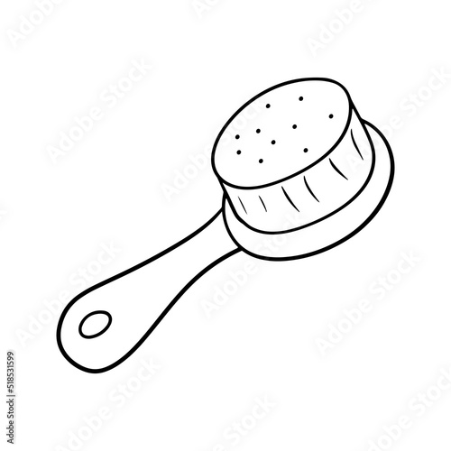 Monochrome picture, Hair comb , animal comb, vector illustration in cartoon style