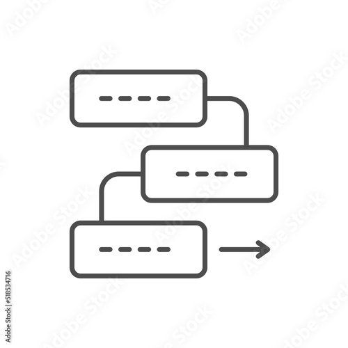 Thoughts sequence line outline icon