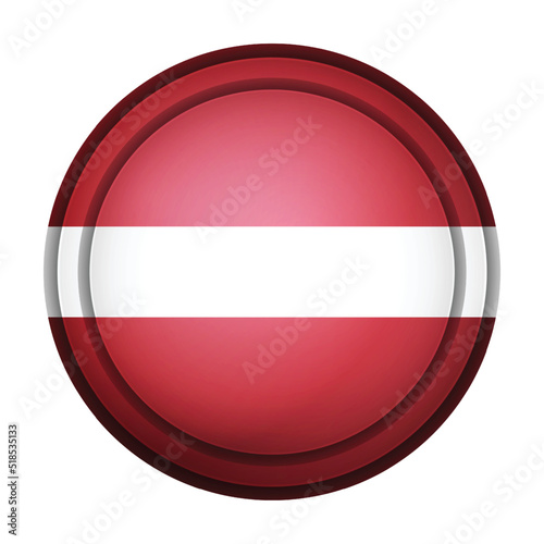 Free Download Glass light ball with flag of Latvia. Round sphere, template icon. Latvian national symbol. Glossy realistic ball, 3D abstract vector illustration highlighted on a white background. Big bubble - GFXLoad