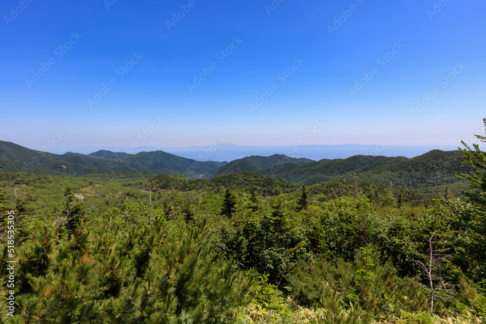 View of Kunashir Island from the clear Shiretoko Pass View of Kunashir Island from the clear Shiretoko Pass