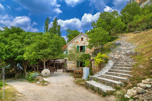 Tavern near Roski slap waterfall, Croatia