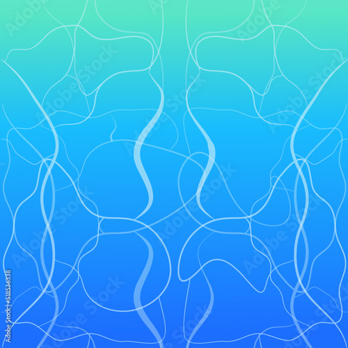 Sea or ocean surface top view in cartoon style seamless background. Tropical coast line, landscape, scenery.