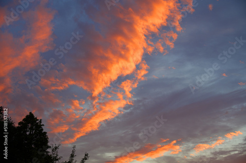 red clouds from sunset at evening © Jason Reid