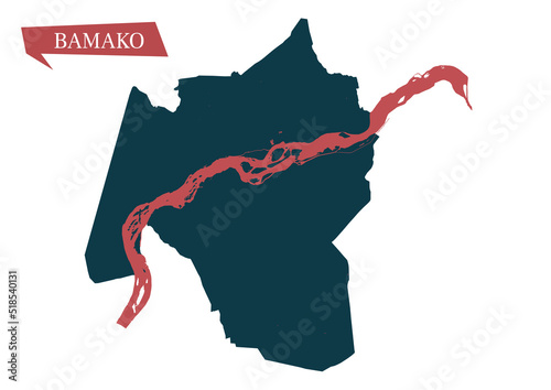 Bamako Water Map A3