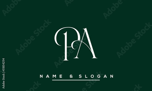 PA,  AP,  P,  A    Abstract  Letters  Logo  Monogram