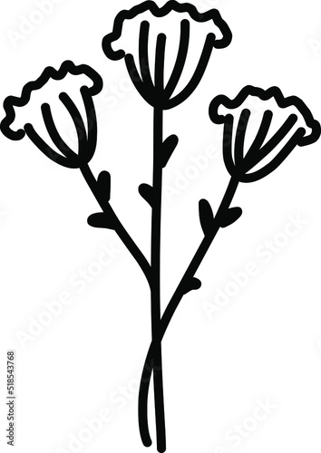 Cute wildflower illustration