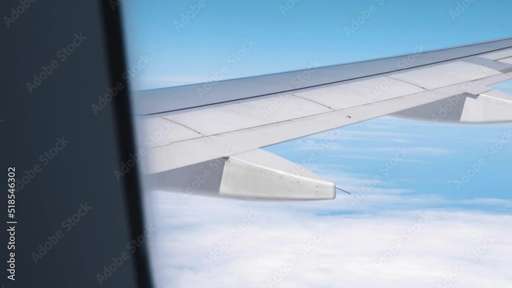 View out of a plane window 