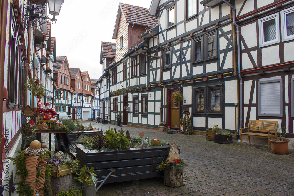 The Town of Bad Sooden Allendorf in the Werra Valley in Germany, Hessen
