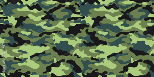 Vector camouflage pattern for clothing design. Trendy camouflage military pattern
