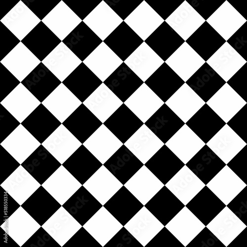 Black white rhombus seamless pattern
