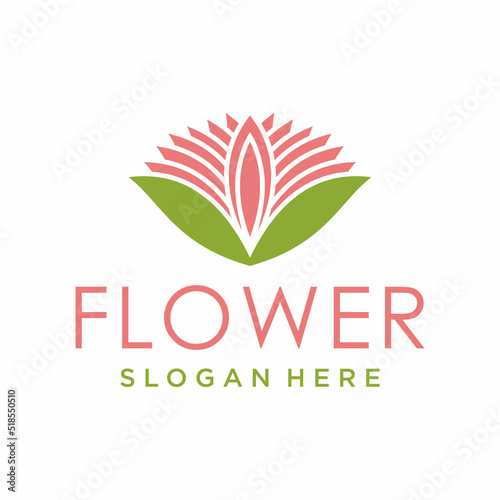 Lotus Flower logo design inspiration, Beauty spa logo, flower icon
